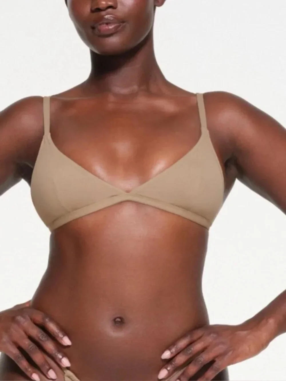 SKIMS | Signature Swim Adjustable Triangle Set | Desert | S/M | EUC